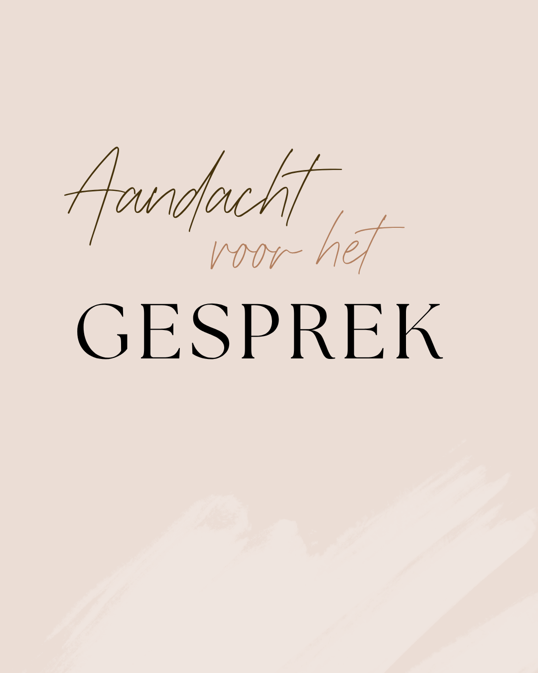 Aandacht voor het gesprek