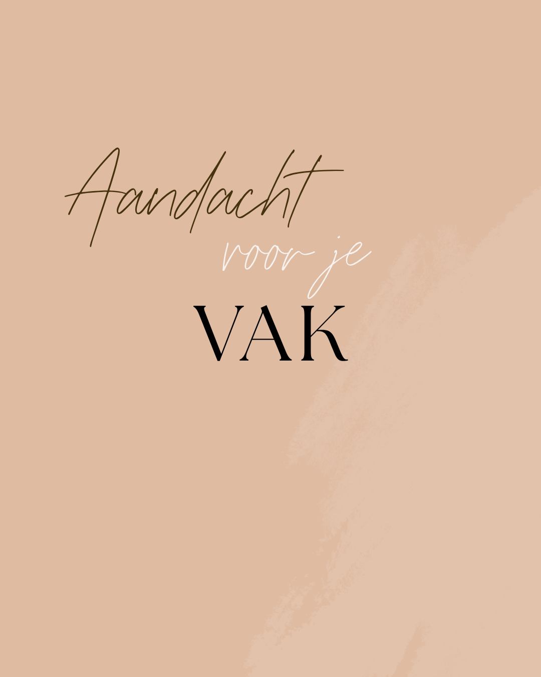 Aandacht voor je vak